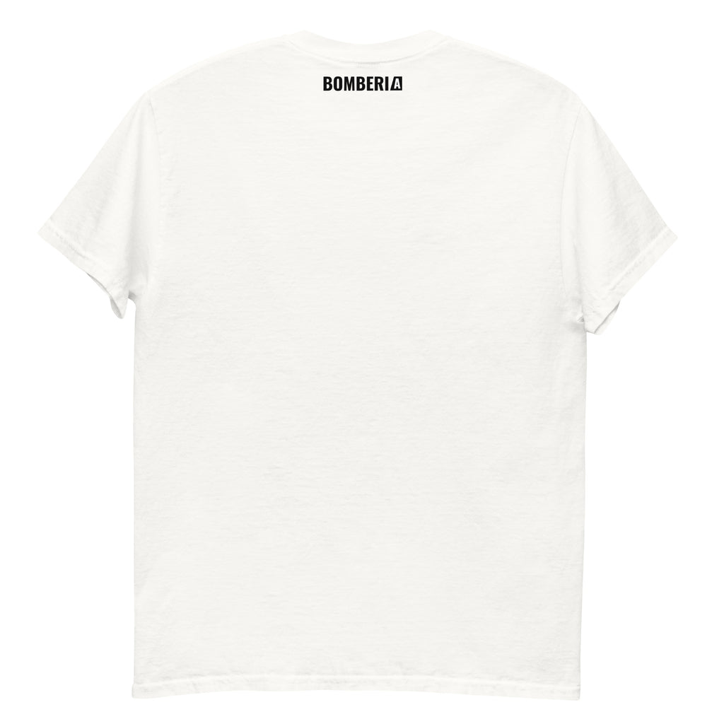 T-shirt BOMBERIA Oasis "GIVE ME" back view featuring BOMBERIA logo on a classic unisex design.